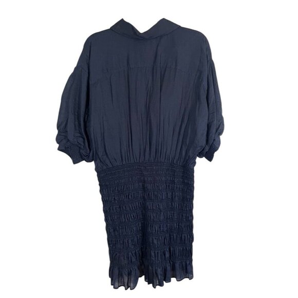 Frame Chic Luxury Mini Dress 16 Blue Neutral Modern Sexy Preppy Old Money Edgy - Picture 12 of 16